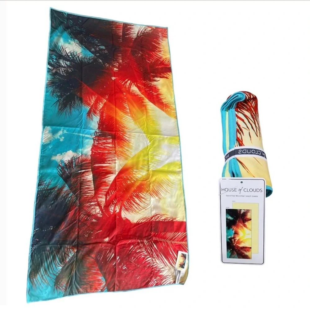 NEW HOUSE OF CLOUDS PALM TREE MICROFIBER TOWEL